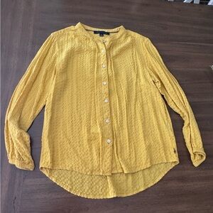 Tommy Hilfiger Yellow longsleeve buttondown top Small